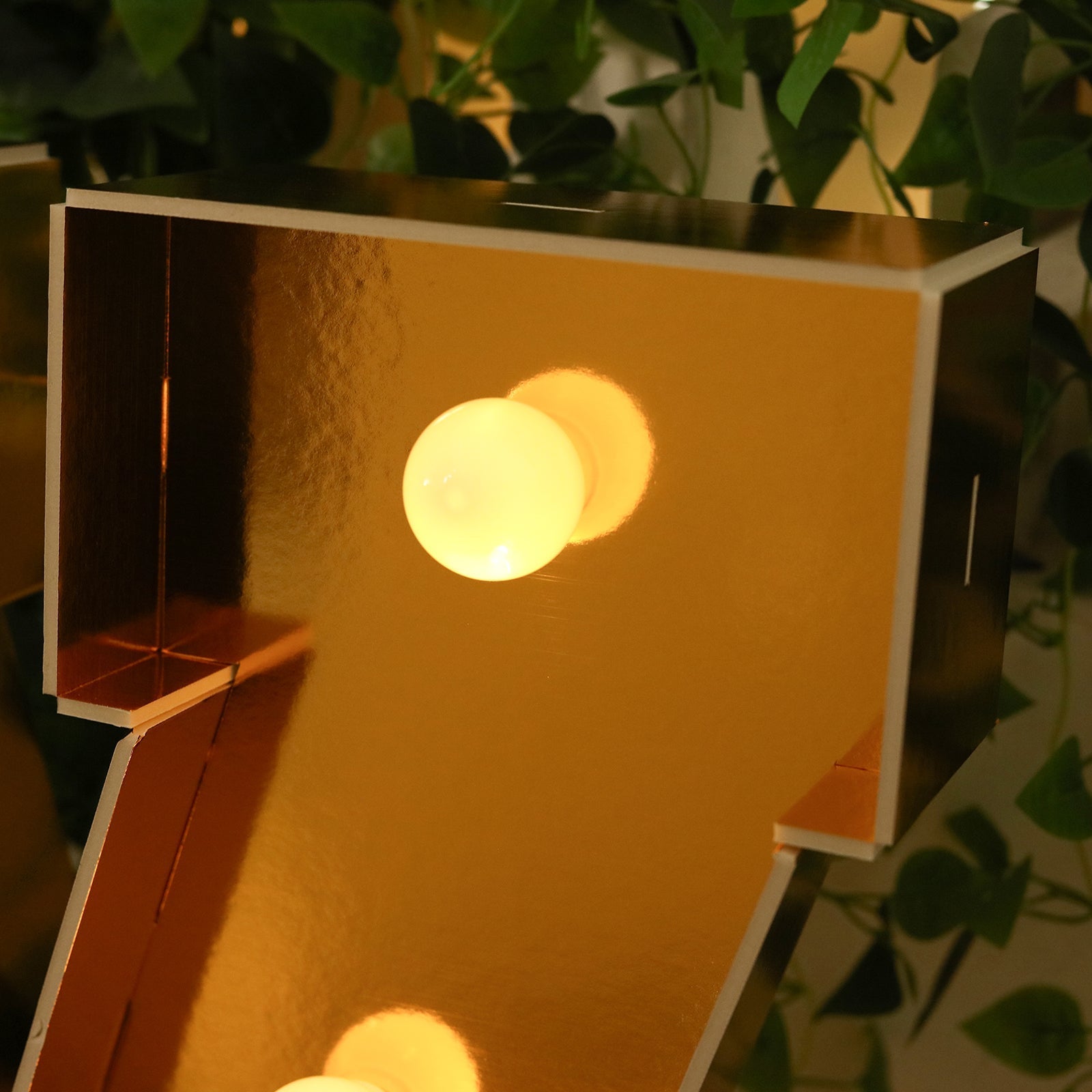 Giant LED Marquee Light Up Letter "Y", Gold 4ft Pre - Cut Foam Board with 10 Warm White Battery Operated LEDs, Glue Gun and Sticks - Bell Racket Store