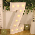 Giant LED Marquee Light Up Letter "Z", White 4ft Pre - Cut Foam Board with 10 Warm White Battery Operated LEDs, Glue Gun and Sticks - Bell Racket Store