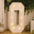 Giant LED Marquee Light Up Number "0", White 4ft Pre - Cut Foam Board with 10 Warm White Battery Operated LEDs, Glue Gun and Sticks - Bell Racket Store