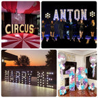 Giant LED Marquee Light Up Number "1", Black 4ft Pre - Cut Foam Board with 10 Warm White Battery Operated LEDs, Glue Gun and Sticks - Bell Racket Store