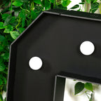 Giant LED Marquee Light Up Number "6", Black 4ft Pre - Cut Foam Board with 10 Warm White Battery Operated LEDs, Glue Gun and Sticks - Bell Racket Store