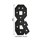 Giant LED Marquee Light Up Symbol "&", Black 4ft Pre - Cut Foam Board with 10 Warm White Battery Operated LEDs, Glue Gun and Sticks - Bell Racket Store