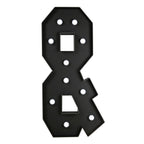 Giant LED Marquee Light Up Symbol "&", Black 4ft Pre - Cut Foam Board with 10 Warm White Battery Operated LEDs, Glue Gun and Sticks - Bell Racket Store