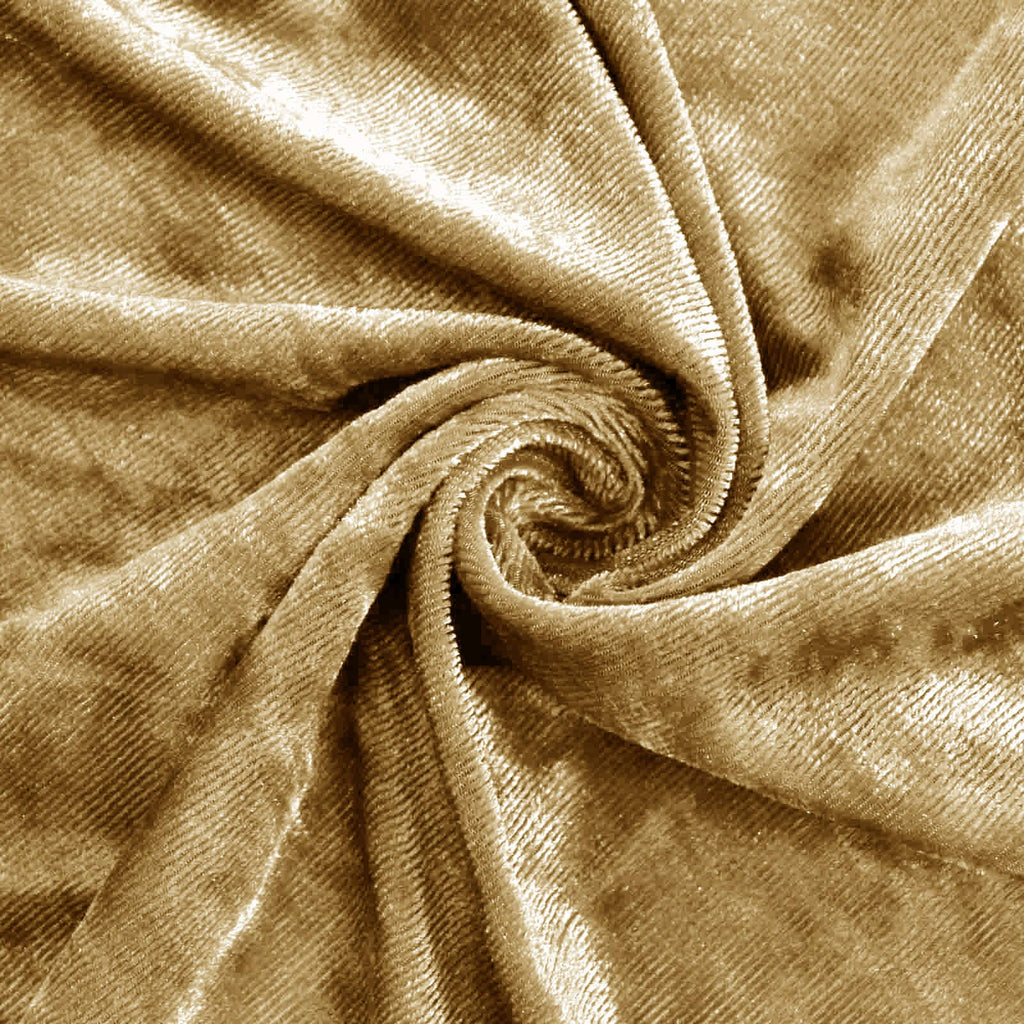 Champagne Crushed Velvet Backdrop Curtain â€“ 8ft x 8ft Event Drape with Rod Pocket, Privacy Panel for Photo Booths & Events