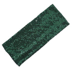 5 Pack Sequin Spandex Chair Sashes Hunter Emerald Green - Stretch Chair Bands 6"x15"