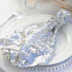 Sequin 20"x20" Napkin Silver - Shimmering Dinner Napkin
