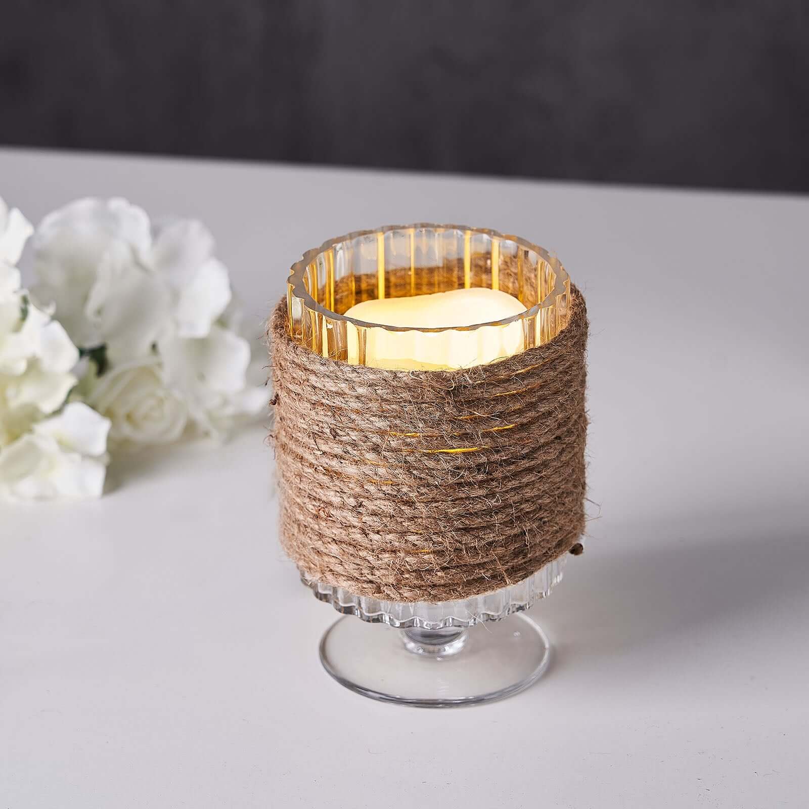 33ft 8mm Natural Jute Rope Twine String, DIY Craft Rope