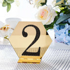Decorative Rhinestone Number "2" Stickers, Glitter Adhesive Craft Numbers Black DIY Sparkle Embellishments 4"