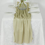 Glitter Gauze 27"x120" Table Runner Champagne - Sparkling Reusable Sheer Table Linen - Bell Racket Store