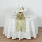Glitter Gauze 27"x120" Table Runner Champagne - Sparkling Reusable Sheer Table Linen - Bell Racket Store