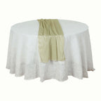 Glitter Gauze 27"x120" Table Runner Champagne - Sparkling Reusable Sheer Table Linen - Bell Racket Store