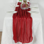 Glitter Gauze 27"x120" Table Runner Red - Sparkling Reusable Sheer Table Linen - Bell Racket Store