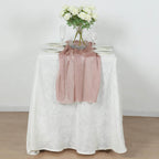 Glitter Gauze 27"x120" Table Runner Rose Gold - Sparkling Reusable Sheer Table Linen - Bell Racket Store