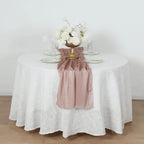 Glitter Gauze 27"x120" Table Runner Rose Gold - Sparkling Reusable Sheer Table Linen - Bell Racket Store