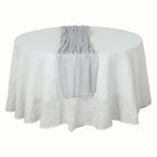 Glitter Gauze 27"x120" Table Runner Silver - Sparkling Reusable Sheer Table Linen - Bell Racket Store