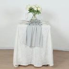 Glitter Gauze 27"x120" Table Runner Silver - Sparkling Reusable Sheer Table Linen - Bell Racket Store