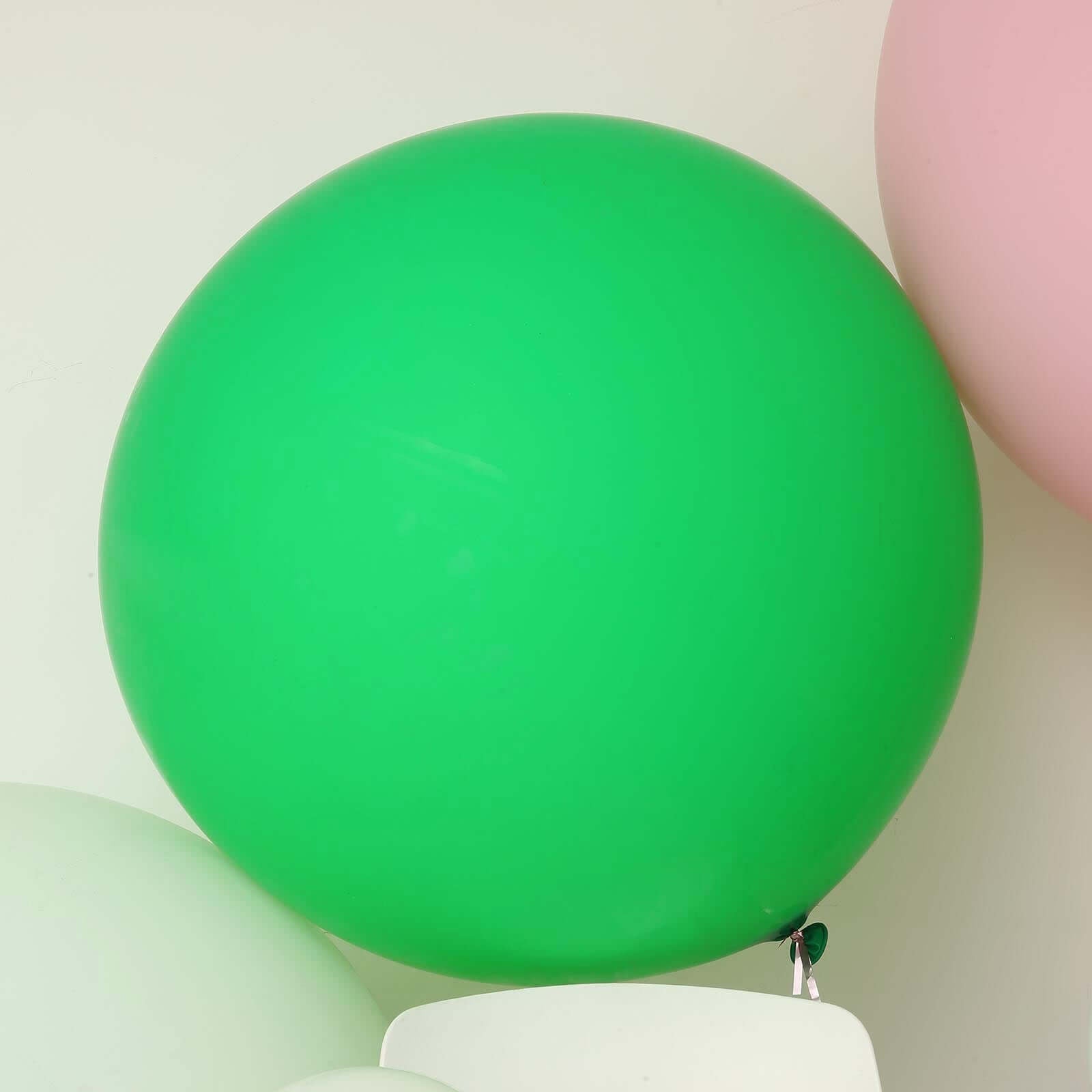 2 Pack 32" Large Matte Green Helium or Air Premium Latex Balloons
