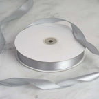 100 Yards 7/8" Silver Single Face Decorative Satin Ribbon