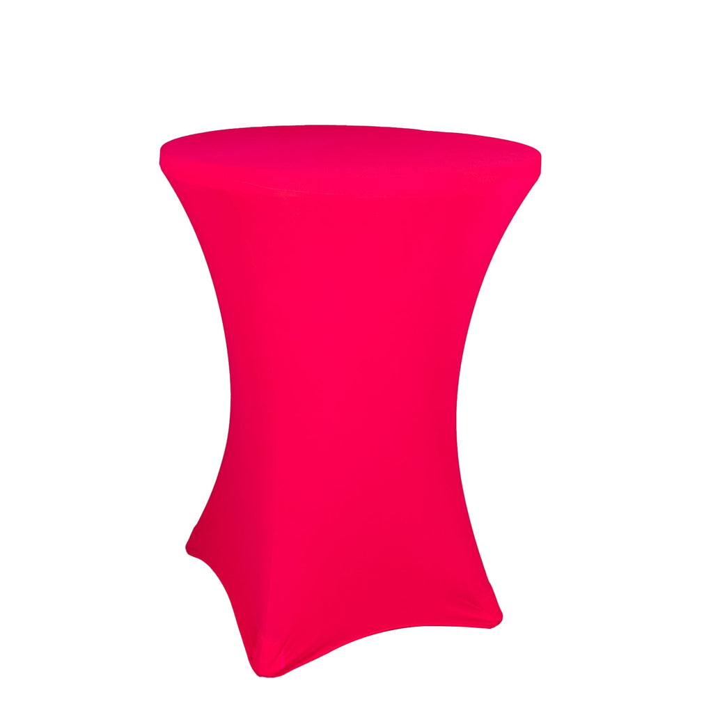 Glow Neon Fuchsia Fitted Spandex Cocktail Tablecloth â€“ 30" Round, Wrinkle - Free Cover - Bell Racket Store