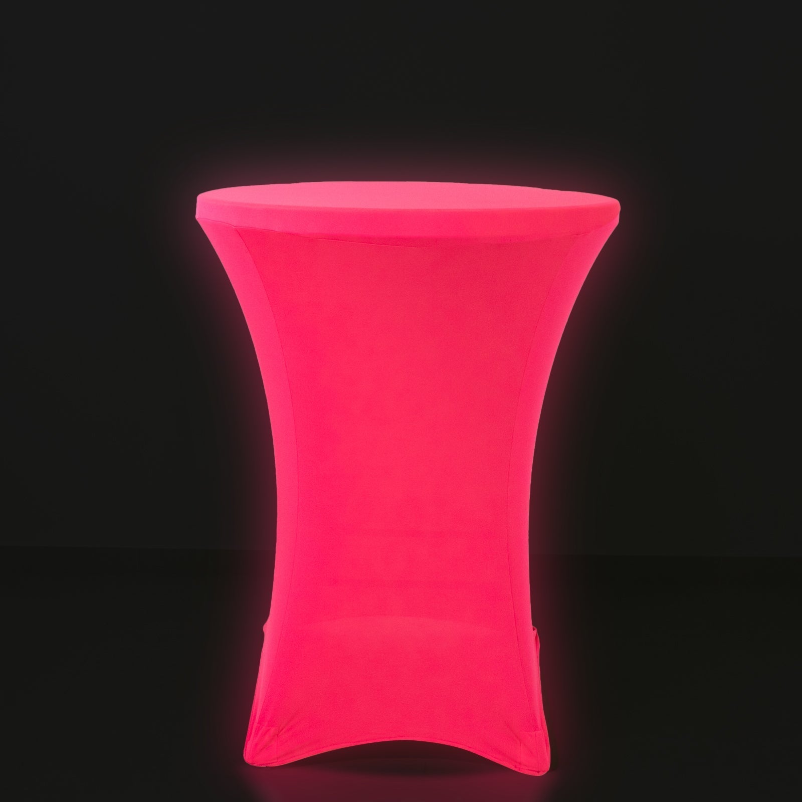Glow Neon Fuchsia Fitted Spandex Cocktail Tablecloth â€“ 30" Round, Wrinkle - Free Cover - Bell Racket Store