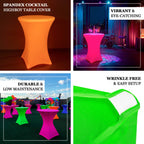Glow Neon Fuchsia Fitted Spandex Cocktail Tablecloth â€“ 30" Round, Wrinkle - Free Cover - Bell Racket Store