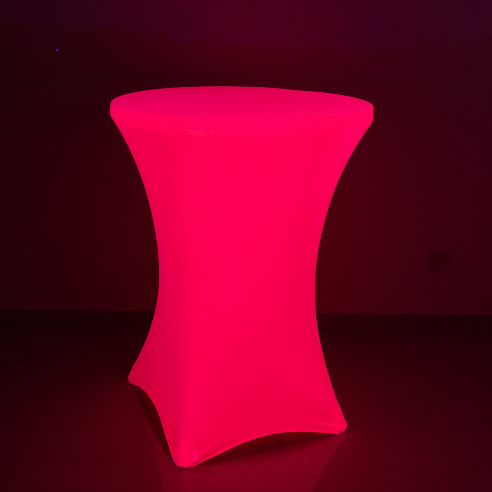 Glow Neon Fuchsia Fitted Spandex Cocktail Tablecloth â€“ 30" Round, Wrinkle - Free Cover - Bell Racket Store