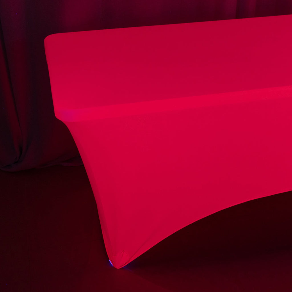 Glow Neon Fuchsia Fitted Spandex Tablecloth â€“ 6ft Rectangle, Wrinkle - Free Cover - Bell Racket Store