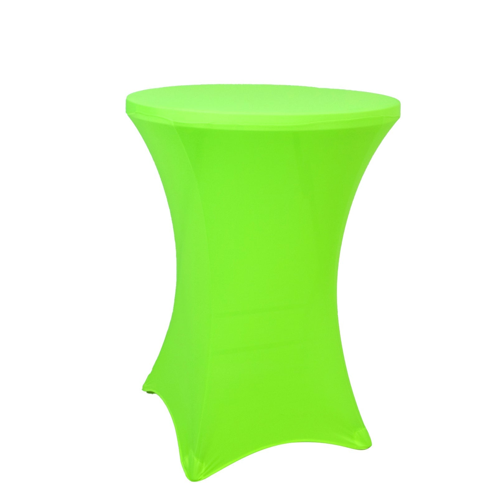 Glow Neon Green Fitted Spandex Cocktail Tablecloth â€“ 30" Round, Wrinkle - Free Cover - Bell Racket Store