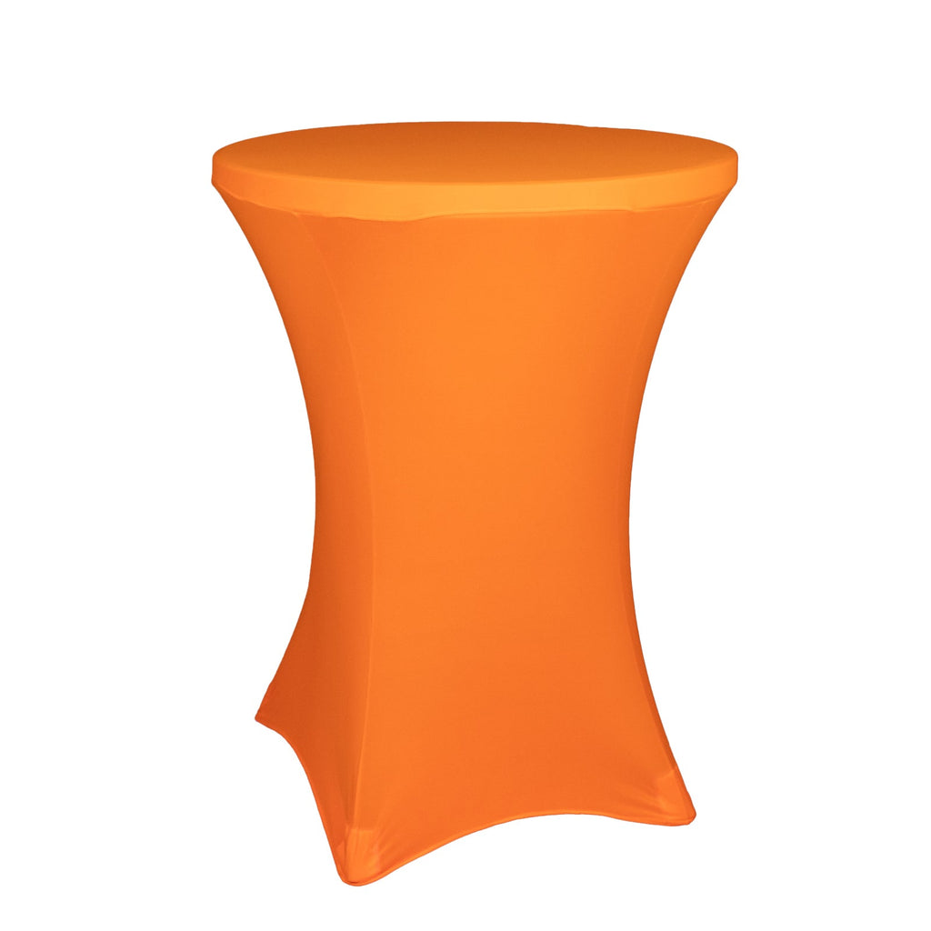 Glow Neon Orange Fitted Spandex Cocktail Tablecloth â€“ 30" Round, Wrinkle - Free Cover - Bell Racket Store