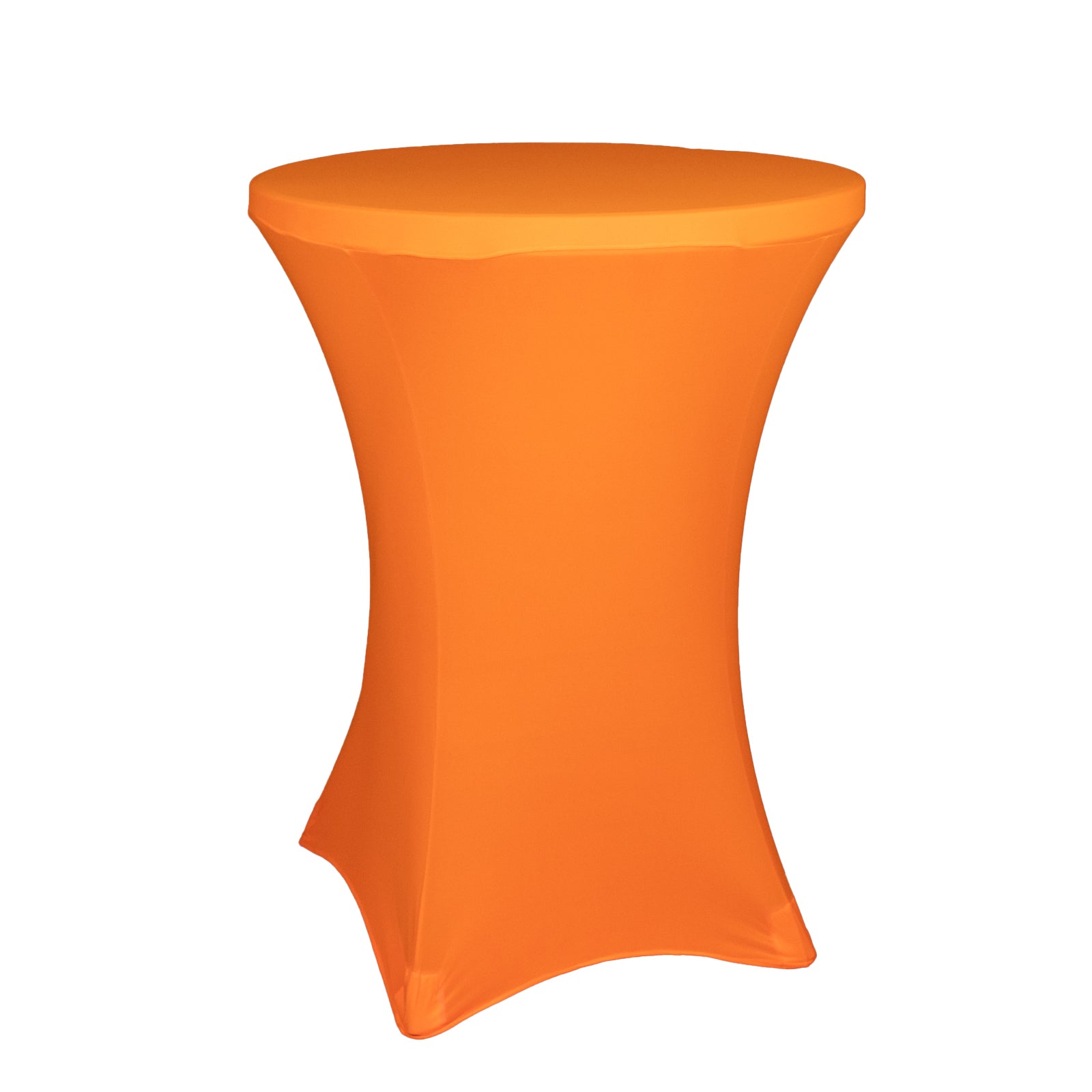 Glow Neon Orange Fitted Spandex Cocktail Tablecloth â€“ 30" Round, Wrinkle - Free Cover - Bell Racket Store