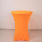 Glow Neon Orange Fitted Spandex Cocktail Tablecloth â€“ 30" Round, Wrinkle - Free Cover - Bell Racket Store