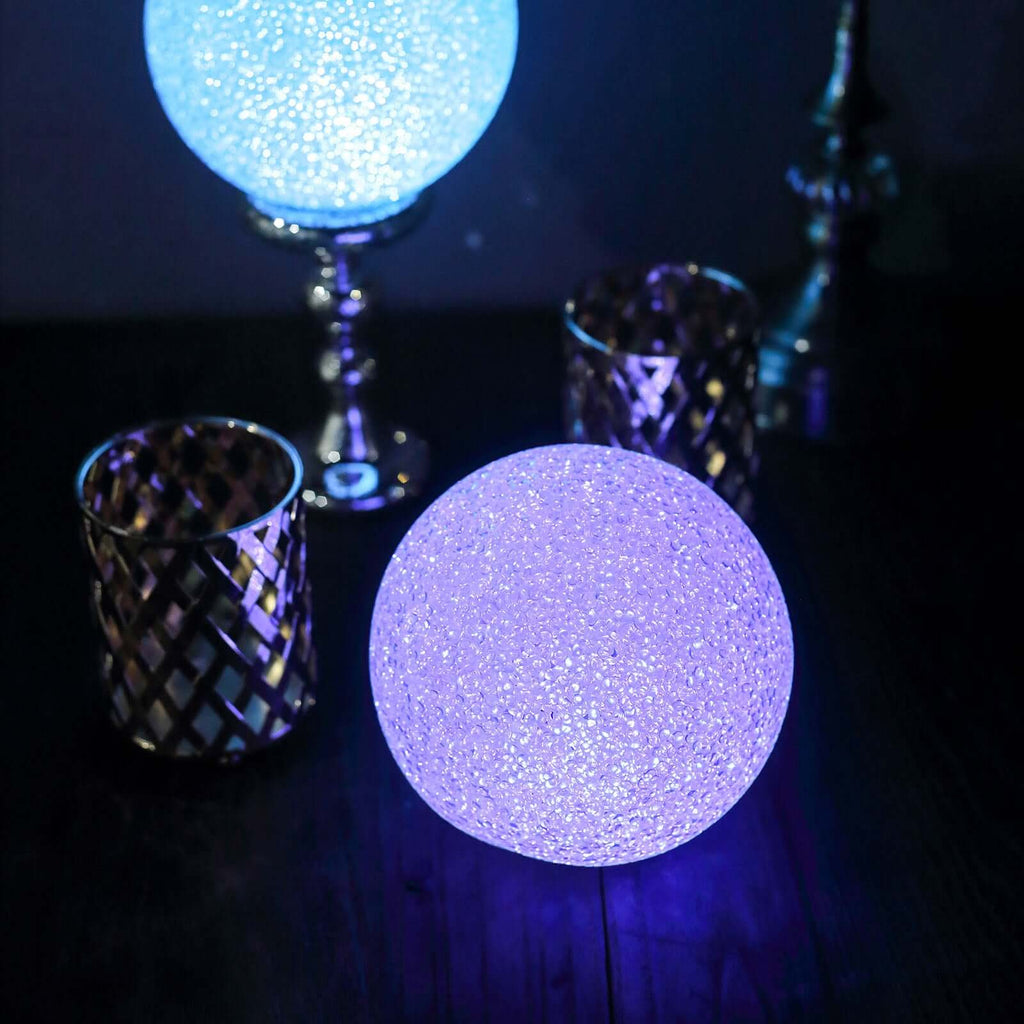 2-Pack LED Light Globes Color Changing - Battery Operated Ball Centerpieces 6"