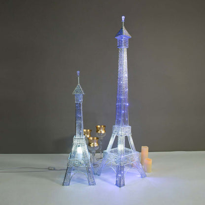 3.5ft Color Changing LED Metal Eiffel Tower Columns LED Lamp, Night Light Wedding Centerpiece