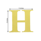 4 Pack 5" Metallic Gold Alphabet Stickers Banner, Customizable Stick on Gold Letters - H
