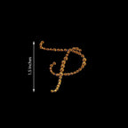 12 Pack 1.5" Gold Rhinestone Monogram Letter Jewel Sticker Self Adhesive DIY Diamond Decor - P