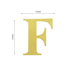 4-Pack Stickers Banner Custom Alphabet "F" Design Gold - Text Stick-On Decorative Letters 5"