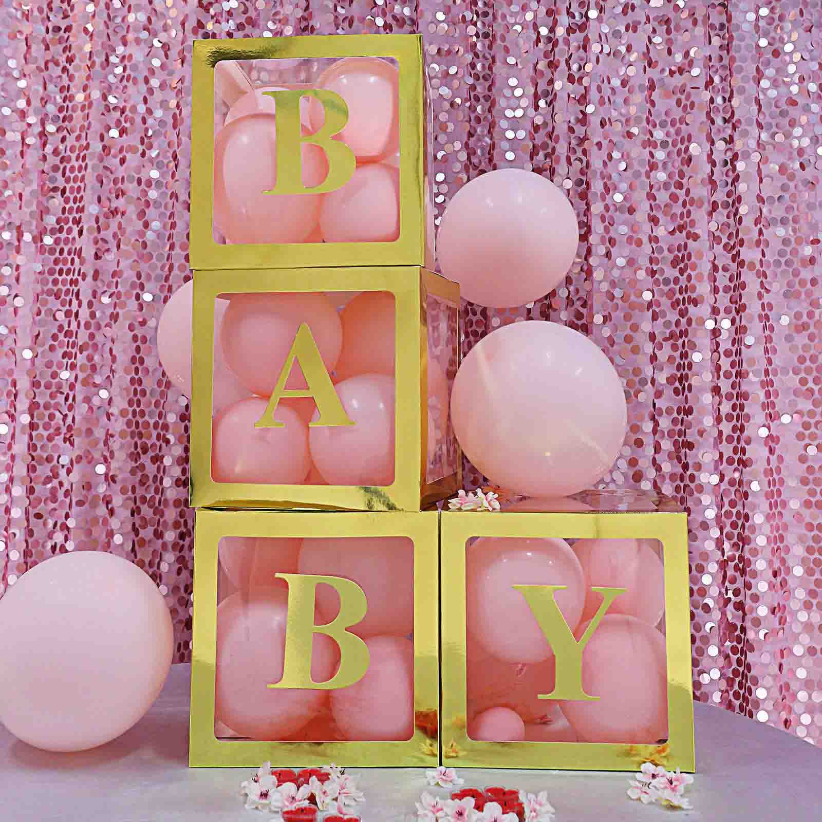 4 Pack 5" Metallic Gold Alphabet Stickers Banner, Customizable Stick on Gold Letters - H