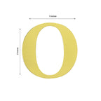 4 Pack 5" Metallic Gold Alphabet Stickers Banner, Customizable Stick on Gold Letters - O