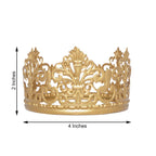 Metal Princess Crown Cake Topper Gold - Exquisite Cake Centerpiece Decor for QuinceaÃ±eras Bridal Showers & Fairytale-Themed Events 2"