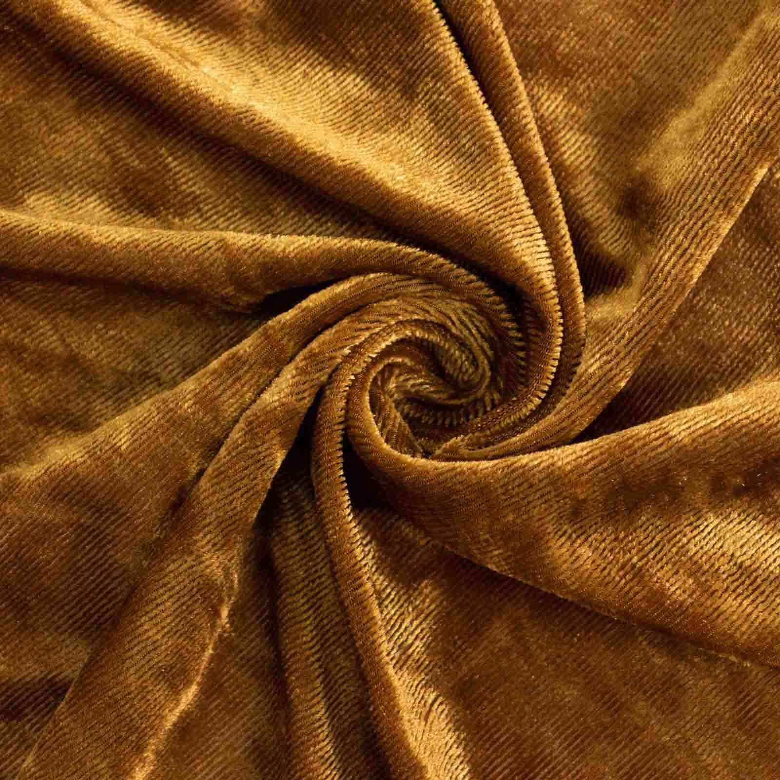Gold Crushed Velvet Backdrop Curtain â€“ 5ft x 12ft Event Drape with Rod Pocket, Privacy Panel for Photo Booths & Events - Bell Racket Store