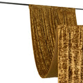 Gold Crushed Velvet Backdrop Curtain â€“ 5ft x 12ft Event Drape with Rod Pocket, Privacy Panel for Photo Booths & Events - Bell Racket Store