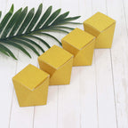 25 Pack 3"x4" DIY Gold Glittered Geometric Wedding Favor Gift Box