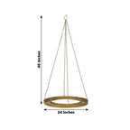 Gold Hanging Metal Floral Chandelier Frame - 24" Circular Lighting, Candle and Floral Display Base - Bell Racket Store