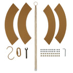 Gold Hanging Metal Floral Chandelier Frame - 32" Circular Lighting, Candle and Floral Display Base - Bell Racket Store