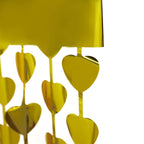 Gold Heart Chain Foil Fringe Curtain Party Backdrop, Metallic Gold Tinsel Streamer Party Decor - Door Window Foil Curtain - 3ftx6.5ft - Bell Racket Store
