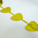 Gold Heart Chain Foil Fringe Curtain Party Backdrop, Metallic Gold Tinsel Streamer Party Decor - Door Window Foil Curtain - 3ftx6.5ft - Bell Racket Store