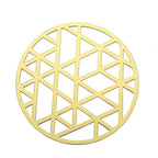 6-Pack Disposable Table Placemats in Metallic Gold Laser Cut Geometric Triangle Design - 700GSM Cardboard Placemats for Glamorous Table Settings 13"