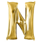 40inch Shiny Metallic Gold Mylar Foil Helium/Air Number and Letter Balloons