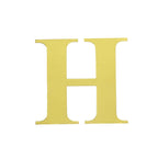 4 Pack 5" Metallic Gold Alphabet Stickers Banner, Customizable Stick on Gold Letters - H