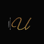 12 Pack 1.5" Gold Rhinestone Monogram Letter Jewel Sticker Self Adhesive DIY Diamond Decor - U